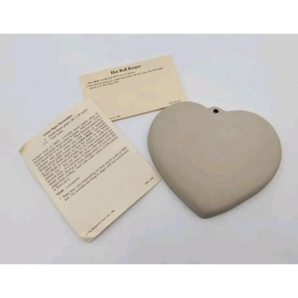 Pampered Chef 96' GARDENS OF THE HEART Clay Mold SEE‎ PICS NOT USED